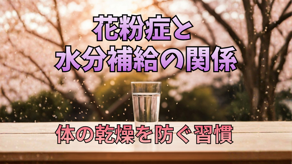 花粉症と水分補給の関係｜体の乾燥を防ぐ習慣